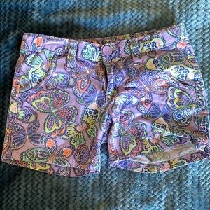 5/$15 Purple butterfly shorts